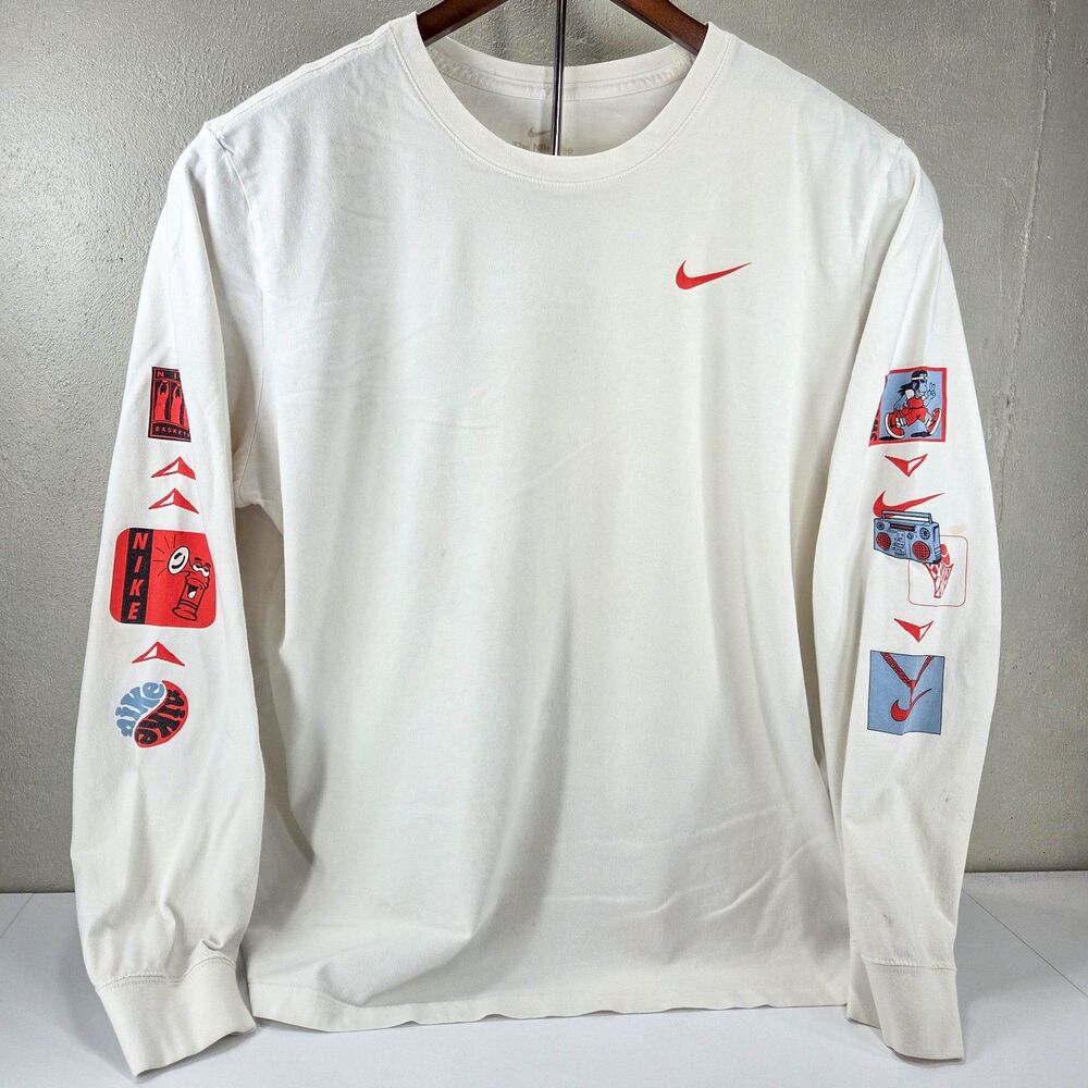 Nike LeBron James Multi Mascot Sleeve Print Long Sleeve Tee Shirt Sz XL